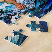 Poseidon God van de Zee Legpuzzel (Zijkant)