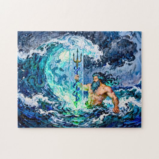 Poseidon God van de Zee Legpuzzel (Horizontaal)