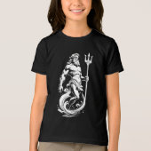 Poseidon God van de Zee Tri-Blend Shirt (Voorkant)