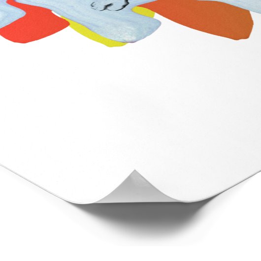 Poseidon, god van het zee en Olympus Poster (Hoek)