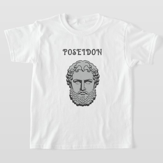 Poseidon, God van het Zee, T-shirt (Laagn)