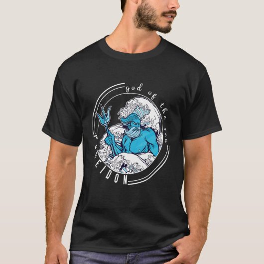 Poseidon Greek GodHero Training God van het zee T-shirt (Voorkant)