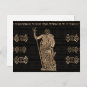 Poseidon & Greek Meander Ornament Briefkaart (Voorkant / Achterkant)