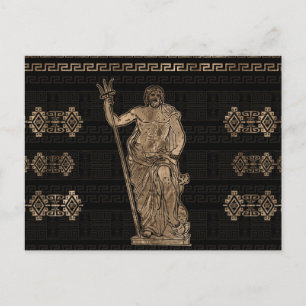 Poseidon & Greek Meander Ornament Briefkaart
