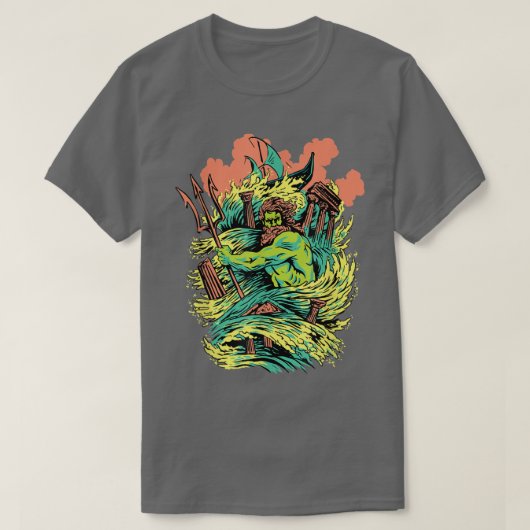 Poseidon Greek Myths Gods & Goddesses Statue Greec T-shirt (Design voorkant)