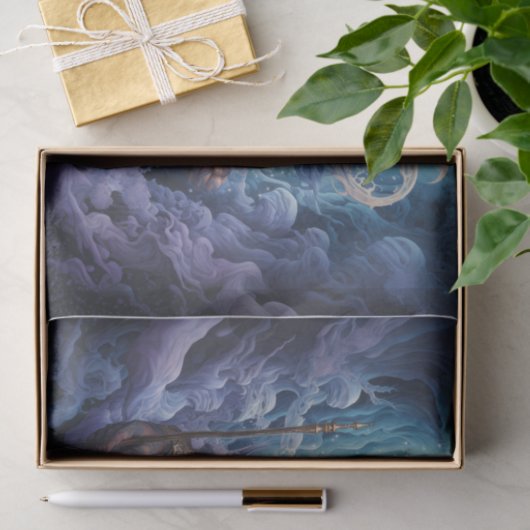 Poseidon Grieks God Onder Zee Decoupage Tissuepapier (Geschenk)