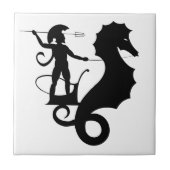 Poseidon, Grieks reliëf Tegeltje (Voorkant)