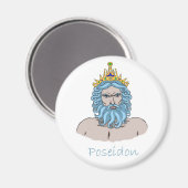 Poseidon - Griekse god van de Zee magneet (Voorkant / Achterkant)