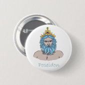 Poseidon - Griekse goddaas Ronde Button 5,7 Cm (Voorkant /achterkant)