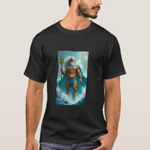 Poseidon Griekse mythologie god van de zee en aard T-shirt