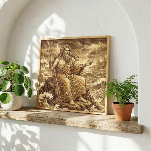 Poseidon Griekse Mythologie Poster