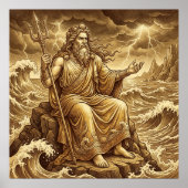 Poseidon Griekse Mythologie Poster (Voorkant)