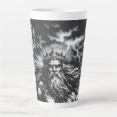 Poseidon — Heer van de Diepte door BurnsInHell Latte Mok (Voorkant)
