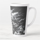 Poseidon — Heer van de Diepte door BurnsInHell Latte Mok (Rechts)