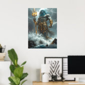 Poseidon, Heer van de Diepte - Goddelijke Storm Poster (Thuiskantoor)