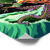 Poseidon komt uit het Poster van de Kleur van de D (Hoek)