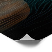 Poseidon - Kubistische minimalistische legende - G Poster (Hoek)