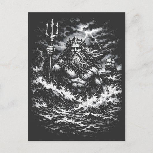 Poseidon — Lord of the Deep door BurnsInHell Briefkaart (Voorkant)