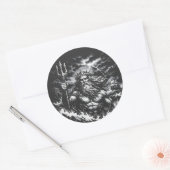 Poseidon — Lord of the Deep door BurnsInHell Ronde Sticker (Envelop)
