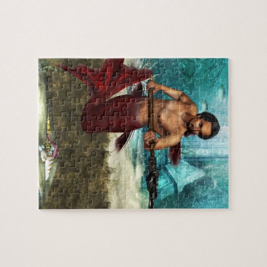 Poseidon Merman Legpuzzel (Horizontaal)