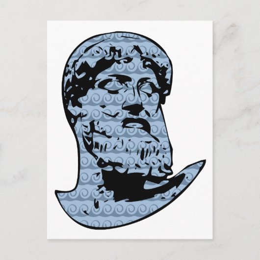 Poseidon standbeeld briefkaart (Voorkant)