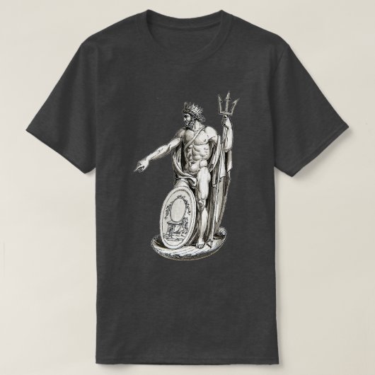 Poseidon Trident Griekse godmythologie T-shirt (Design voorkant)