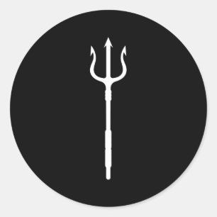 Poseidon Trident Neptunus Griekse God Ronde Sticker