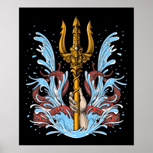 Poseidon Trident Poster (Voorkant)