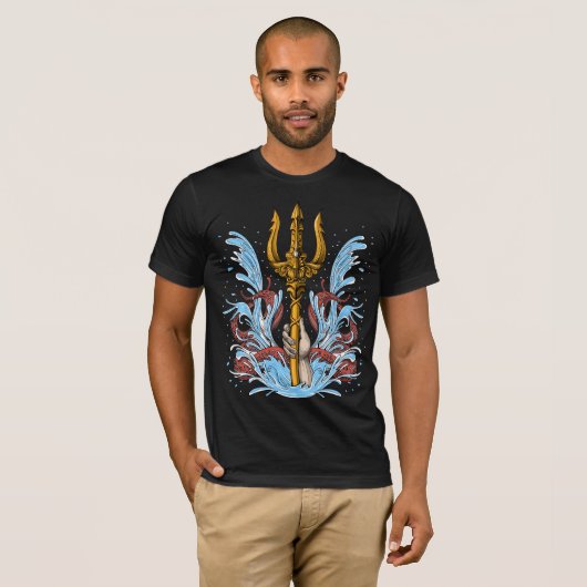 Poseidon Trident T-shirt (Voorkant volledig)