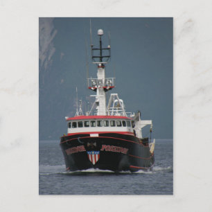 Poseidon, Vist Trawler in de Nederlandse haven, AK Briefkaart