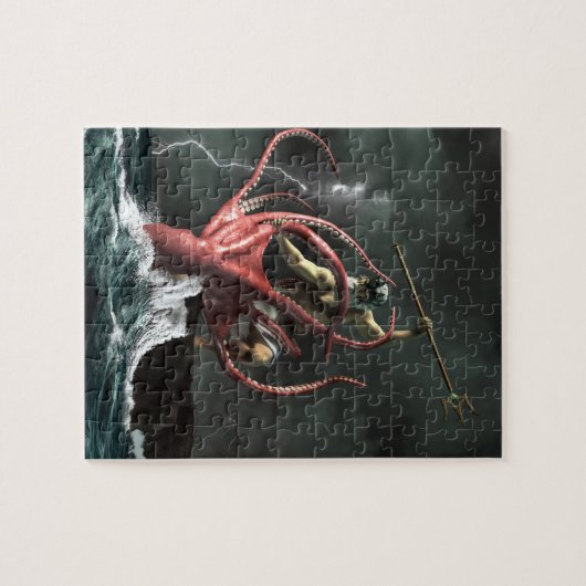Poseidon vs. de Kraken Legpuzzel (Horizontaal)