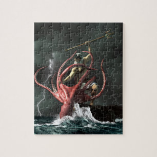 Poseidon vs. de Kraken Legpuzzel