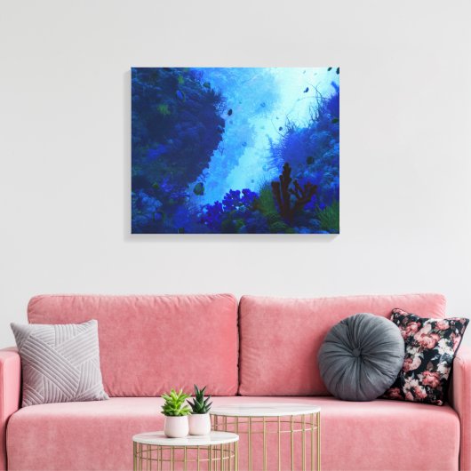 Poseidon's speelplaats canvas afdruk (Insitu (Woonkamer))