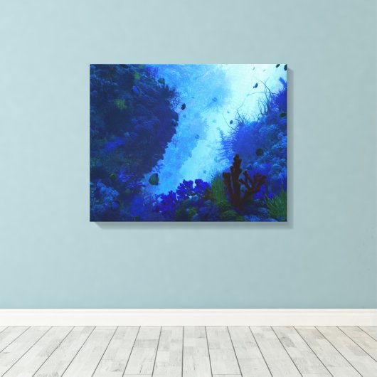 Poseidon's speelplaats canvas afdruk (Insitu (Houten vloer))