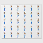 poserend bunnygirl cadeaupapier (Vlak)