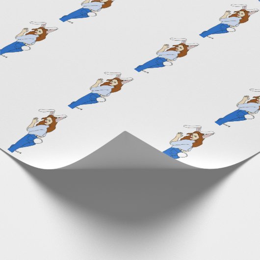 poserend bunnygirl cadeaupapier (Hoek)
