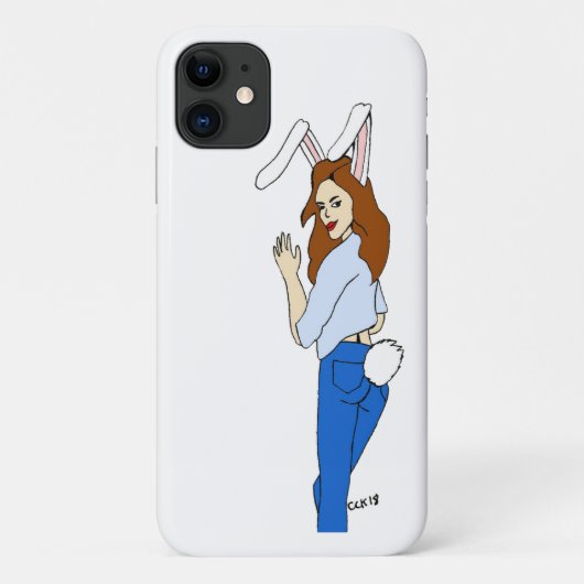 poserend bunnygirl Case-Mate iPhone case (Achterkant)