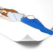 poserend bunnygirl foto afdruk (Hoek)