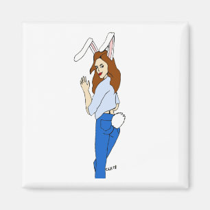 poserend bunnygirl magneet
