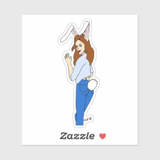 poserend bunnygirl sticker (Vel)
