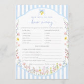 Posey Hoe goed ken jij mammie spel Kaart (Voorkant)