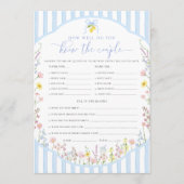 Posey Hoe goed kent u het koppel spel Kaart (Voorkant)