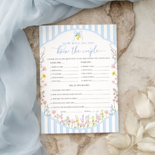 Posey Hoe goed kent u het koppel spel Kaart