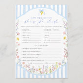 Posey How Well Do You Know The Bride Game Kaart (Voorkant)