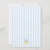 Posey Wildflower Blauwe Strik Bruiloft Uitnodiging (Achterkant)