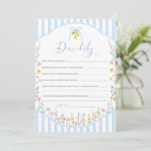 Posey Wildflower Dear Baby Spel Kaart (Staand voorkant)