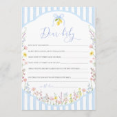 Posey Wildflower Dear Baby Spel Kaart (Voorkant)