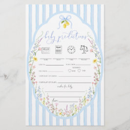 Posey Wildflowers Blauwe Strik Baby Voorspellingen
