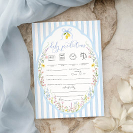 Posey Wildflowers Blauwe Strik Baby Voorspellingen Kaart
