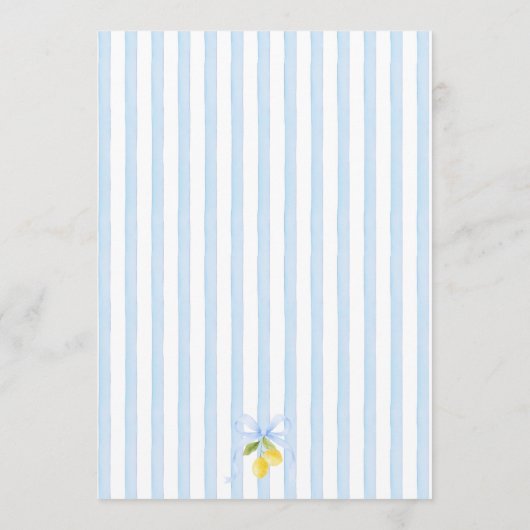 Posey Wildflowers Blue Bow Baby Predictions Game Kaart (Achterkant)